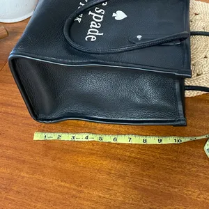 Kate Spade New York Ella Tote Bag Black With White Letters and Logo thumbnail 17