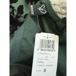 Windsor Women’s Green Velvet Floral Whimsigoth Dress Goth Grunge Stretch Size S NWT thumbnail 9