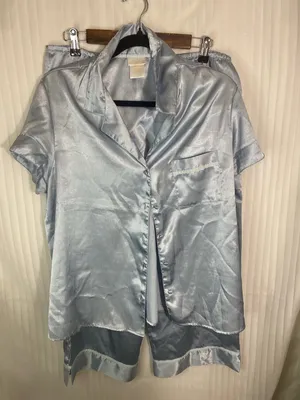 Secret Treasures Light Blue Satin Pajama Set thumbnail 1