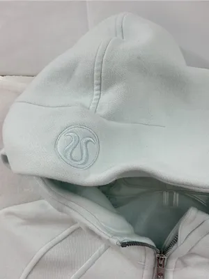 lululemon athletica Light Blue Hooded Half-Zip Cropped Jacket 1133 thumbnail 3