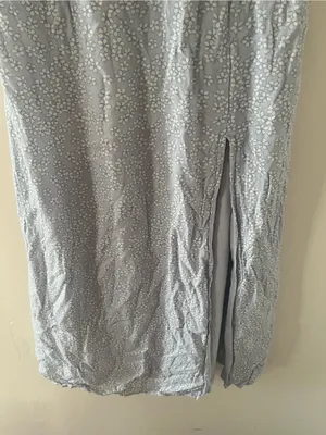 Aeropostale Blue Ditsy Floral Strapless Midi Dress Small Cottagecore Beachy thumbnail 3