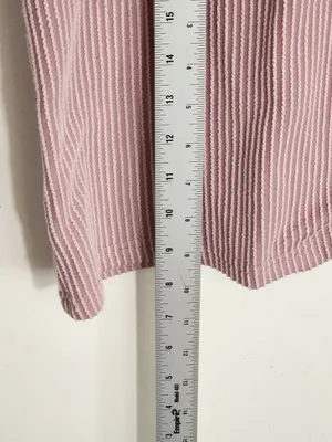 Kirundo Dusty Pink Ribbed Knit Oversized V-Neck Top Size XL thumbnail 7