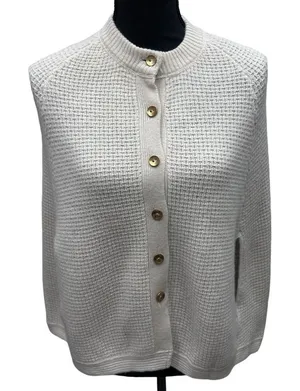VTG Penguin Munsingwear Lambswool Cashmere Poncho‎ Sweater Cape Size Small NWT thumbnail 1