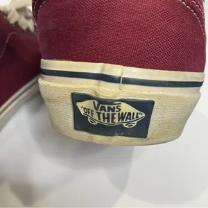 Vans maroon lace up sneakers unisex sizing men’s size‎ 7 women’s size 8.5 casual thumbnail 7
