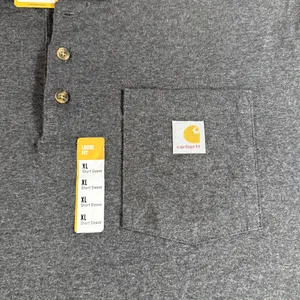 Carhartt Men’s XL Loose Fit Henley T Shirt Pocket Dark Gray NWT TK0084-M thumbnail 10