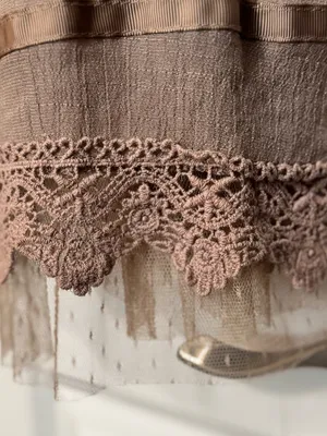 Indigo Soul Muted Mauve Crochet Lace Yolke Bohemian Sleeveless Summer Dress L thumbnail 4