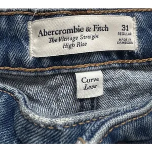 Abercrombie & Fitch Jeans Womens 31‎ R The Vintage Straight High Rise Curve Love thumbnail 3