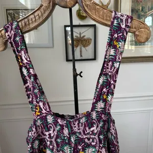 We Be Bop Purple Monkey Print Overalls Romper OSFM Size M thumbnail 5
