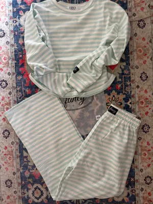 Fancy Striped two piece set Blue thumbnail 1