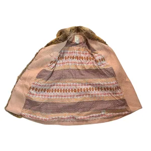 Anthropologie Elevenses Divna Wool Coat Faux Fur Collar & Trim Size 0 Blush Pink thumbnail 6