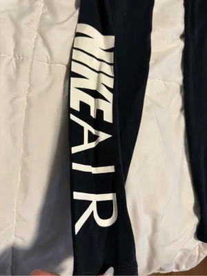 Nike Black Leggings with White Nike Air Logos thumbnail 2