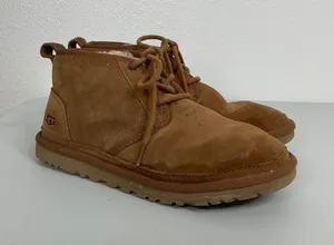 UGG Neumel Chestnut Suede Lace Up Sheepskin‎ Lined Boots 1094269 Womens 8 thumbnail 1