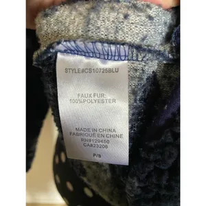 Como Womens Juniors Pullover‎ Sz Small Blue Fleece Sherpa Teddy Camo Quarter Zip thumbnail 5