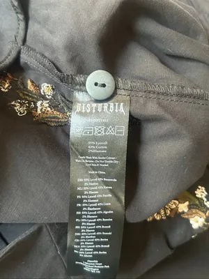 Disturbia Harmony Black Gothic Cropped Embroidered Trousers Size 8 NWT thumbnail 7