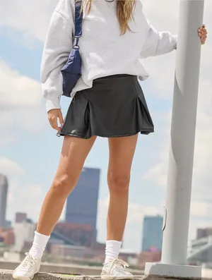 OFFLINE By Aerie Real Luxe Faux Leather Mini Skirt - XS thumbnail 1