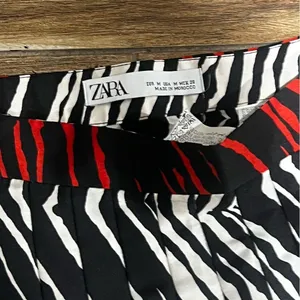 Zara black and white zebra print skirt thumbnail 4