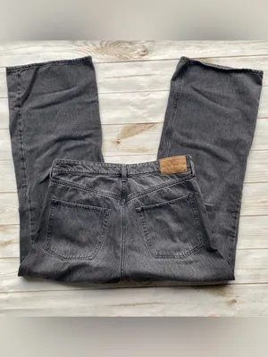 H&M ultra high waist wide leg relaxed fit washed out black fall winter basic 12 thumbnail 4