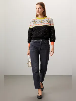 kate spade new york Embroidered Fair Isle Sweater thumbnail 8