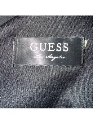 Guess mini cocktail dress black chiffon gold clubbing sequin pinup glam Y2K M thumbnail 8