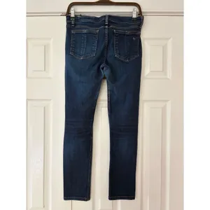 Rag & Bone High Rise Skinny Jeans Dark Indigo Blue‎ Denim Made in USA Size 28 thumbnail 2
