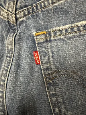Levi’s High Waisted Straight Jeans 25 Fits 26x29 Distressed Blue $104 thumbnail 6