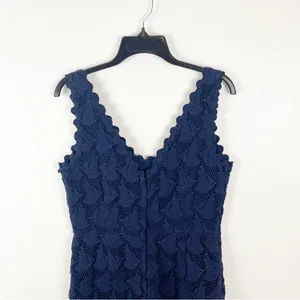 LILLY PULITZER Reeve Sailboat Navy Crochet V-Neck Sleeveless Dress 4 Nautical thumbnail 5