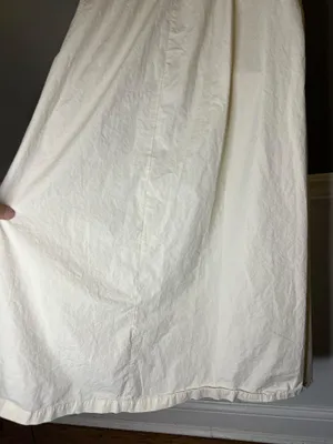 YFB Dress Womens Medium White Strapless Ruched Cotton Maxi Sundress Boho Summer thumbnail 8
