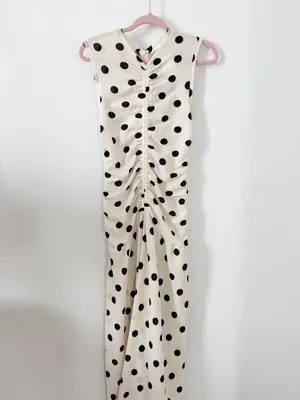 H&M Cream Maxi Dress with Black Polka Dots thumbnail 7
