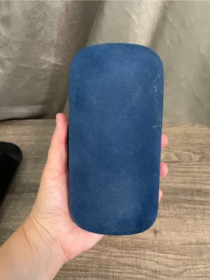 Gucci Hard Shell Velvet Eyeglass Case Blue & Orange Clamshell thumbnail 5