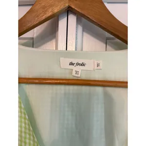 The Frolic Green And White Gingham Plaid Dress Size‎ 12 thumbnail 5