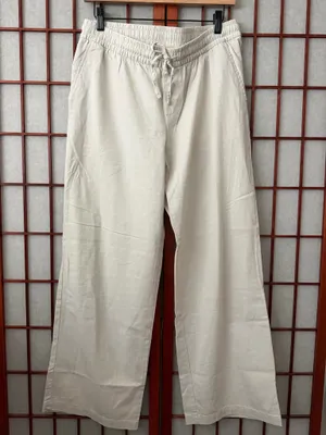 Old Navy Linen Pants Blend Wide-Leg Pull-On thumbnail 1