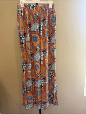 Easel Floral Print Wide Leg Palazzo Pants Size S thumbnail 3
