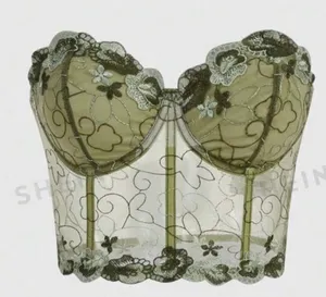 Romwe Fairycore Bustier Top, Sz S thumbnail 1
