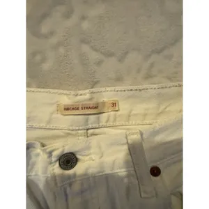Levi's PremiumJeans Women's White RibCage Straight Jeans Size 31 thumbnail 6