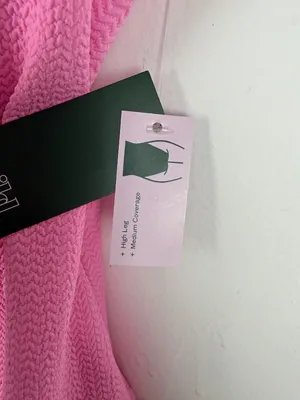 NWT Wild Fable Pucker Textured One Piece Swimsuit Pink Size Medium M 8-10 NEW thumbnail 6