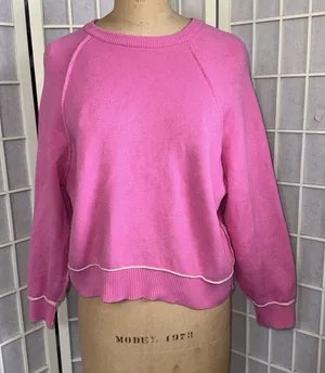 Anthropologie Pilcro Pink Oversized Cozy Coquette Balletcore Sweater Size XXS thumbnail 1