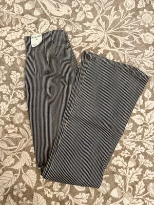 We The Free Free People Jayde Flare Railroad Jeans thumbnail 6