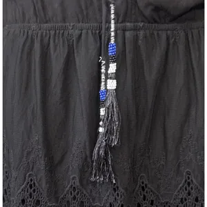 Young Fabulous & Broke Shorts Romper Size Small Black Lace Up Renaissance Gothic thumbnail 5