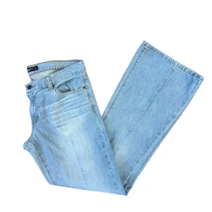 Vintage American Eagle Y2K Flare Jeans Women's 10 Low Rise Seamed Light Wash thumbnail 6