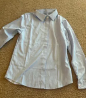 Size small woman work shirt light blue thumbnail 1