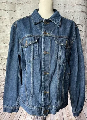 C.E. Schmidt Blue Jean‎ Denim Jacket Womens M Cotton Casual thumbnail 1