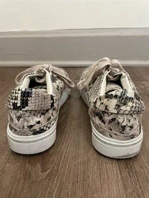 All Saints Trish Sneakers Python Snake Size 9 Animal Print Lace Up Shoes thumbnail 2