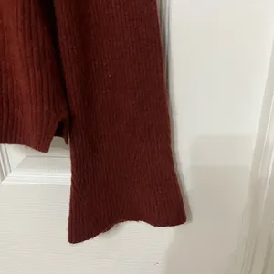 Madewell Bell Sleeve ribbed Turtleneck Sweater size small red‎ / brown thumbnail 6