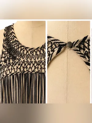 Ecote Anthropologie Embroidered Open Back Swing Dress Medium Boho Cotton thumbnail 4