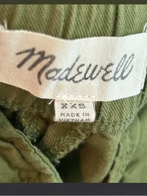 Madewell Pull On Shorts Olive Green High Rise 3" Pockets Casual Travel Size XXS thumbnail 6