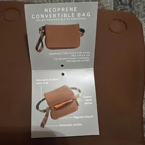 Serra Neoprene Convertible Bag in brown.‎ thumbnail 7