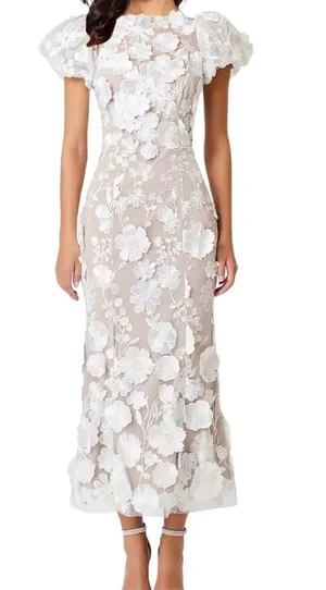 White Floral Dress thumbnail 1