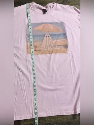Gildan Light Pink Beach Ghost Graphic Tee thumbnail 6