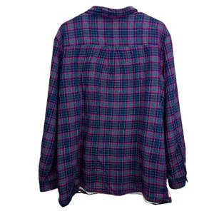 LL Bean Colorful Plaid Sherpa Fleece Lined Flannel Shirt Jacket Shacket Size XL thumbnail 6