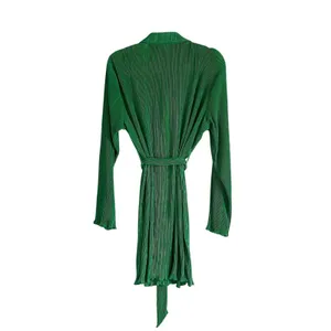 Peppermayo Soho Chic Pleated Shirt Dress Jade Green Sz 8 thumbnail 4